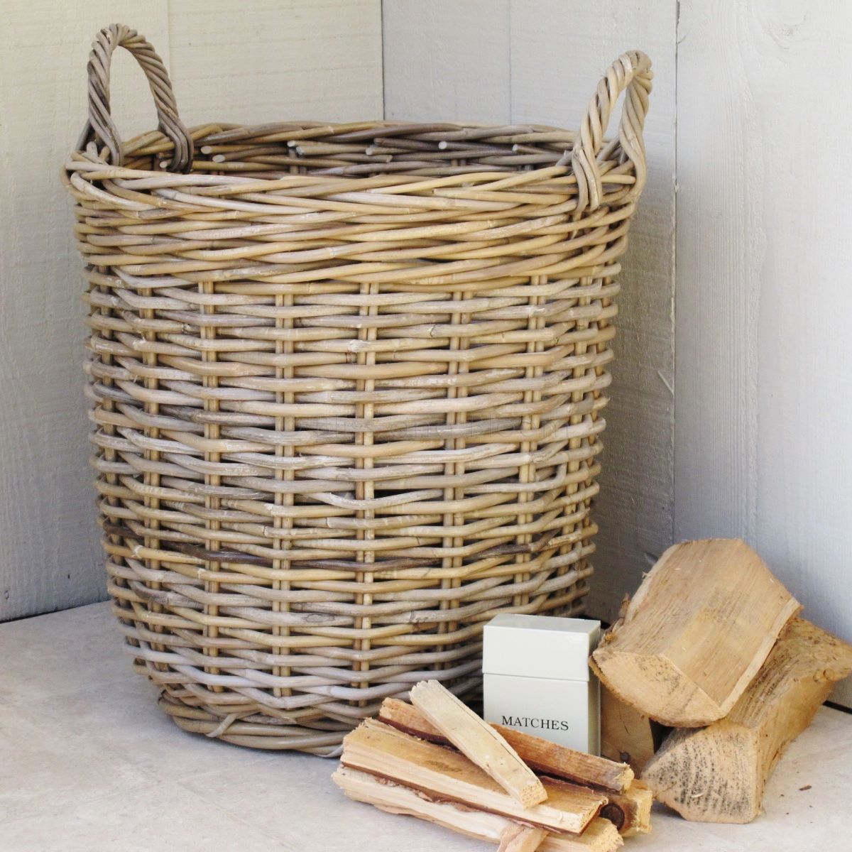 Willow rattan laundry bin basket Bliss and Bloom